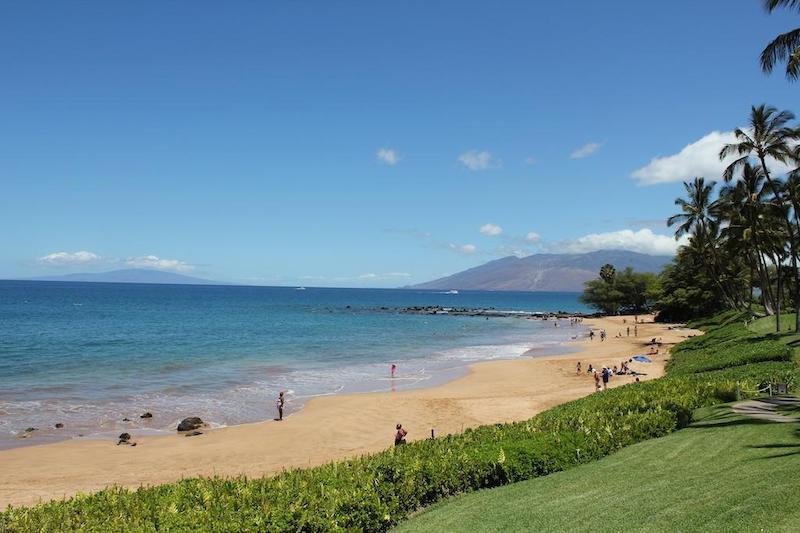 Looking the other direction down the beach are still island views