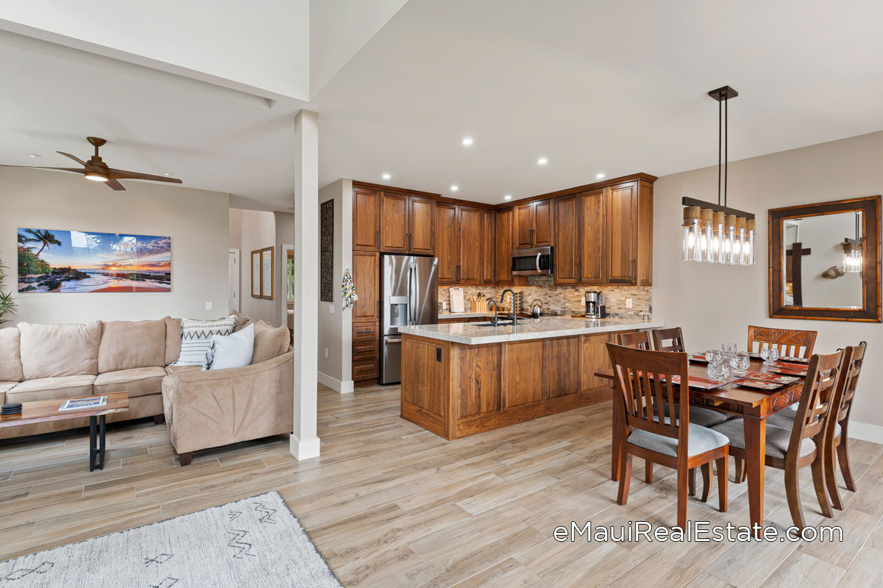 Large open space in the great room on the first floor of the town-home style units ending in 103