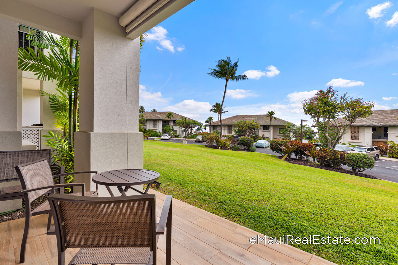 Covered lanai on ground floor